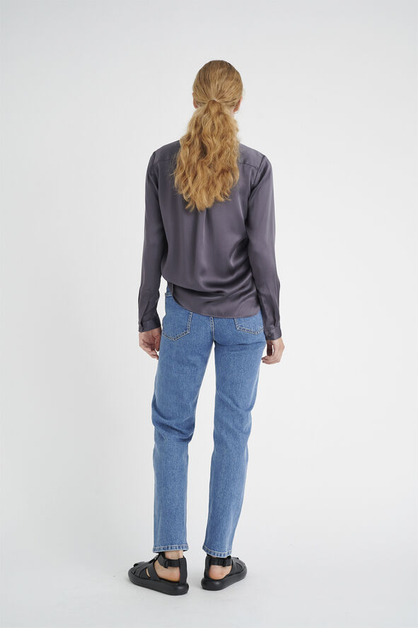 InWear Leonore Shirt Premium - 100% Silk Charcoal
