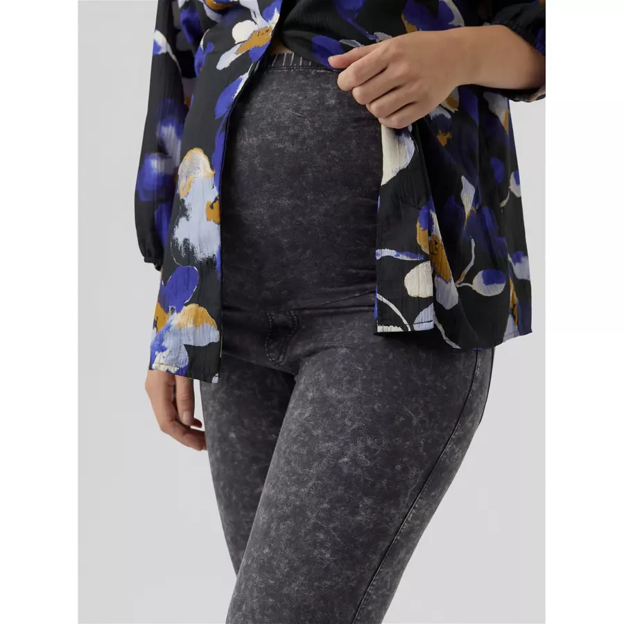 mama;licious Umstandsleggings MLCELINA Black Denim