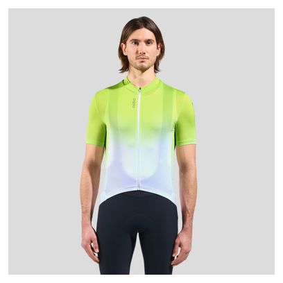 Maillot Manches Courtes Odlo Zeroweight Chill-Tec Jaune/Blanc