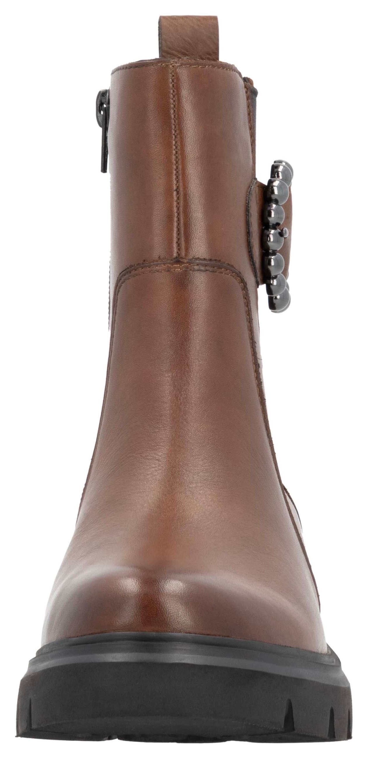 Remonte Chelseaboots  , Blockabsatz, Businessmode, Stiefelette mit schöner Zierschnalle