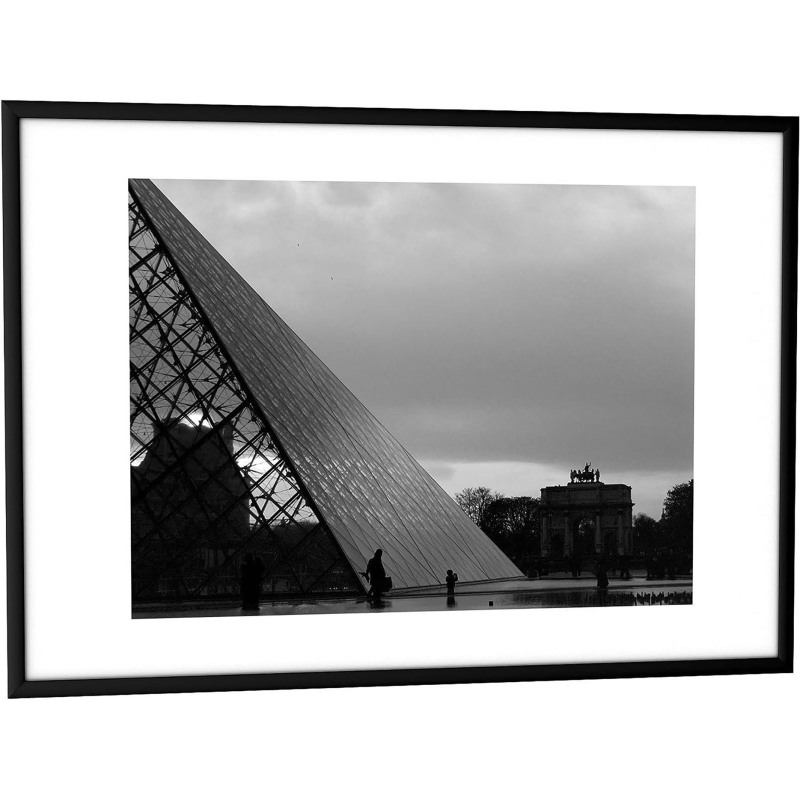 Cadre photo en aluminium, noir