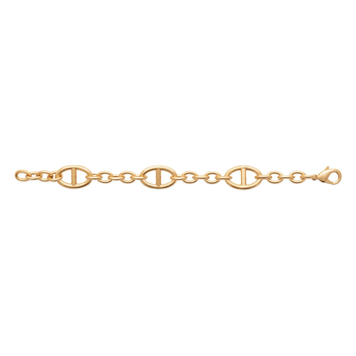 Bracelet Brillaxis gros maillons plaqué or