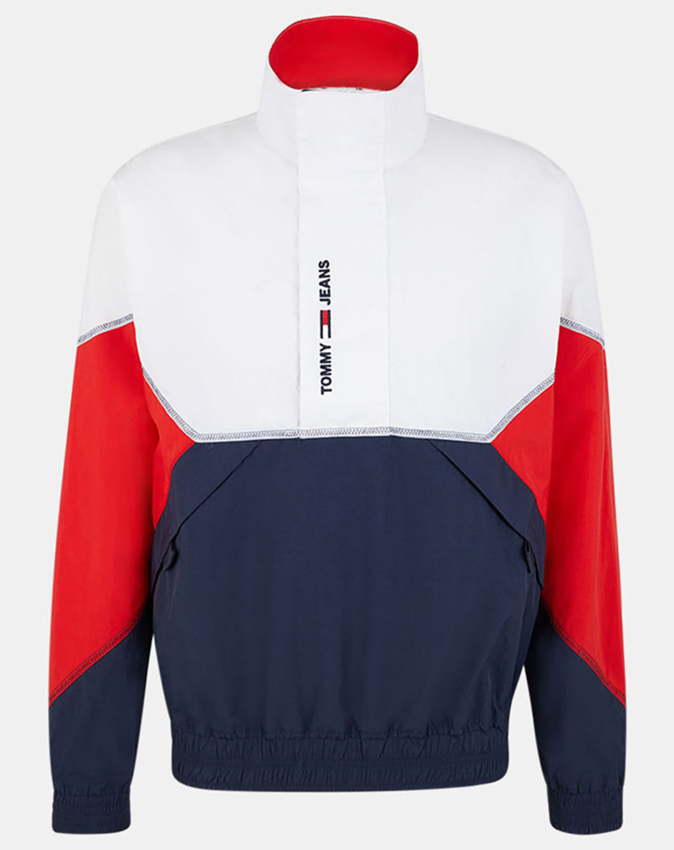 Tommy Jeans Blouson enfilable colorblock bleu/rouge/blanc