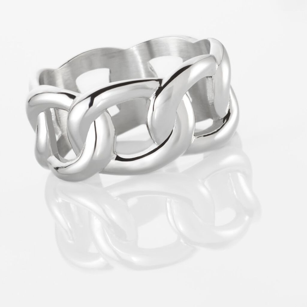 Bague Aissata Acier Blanc