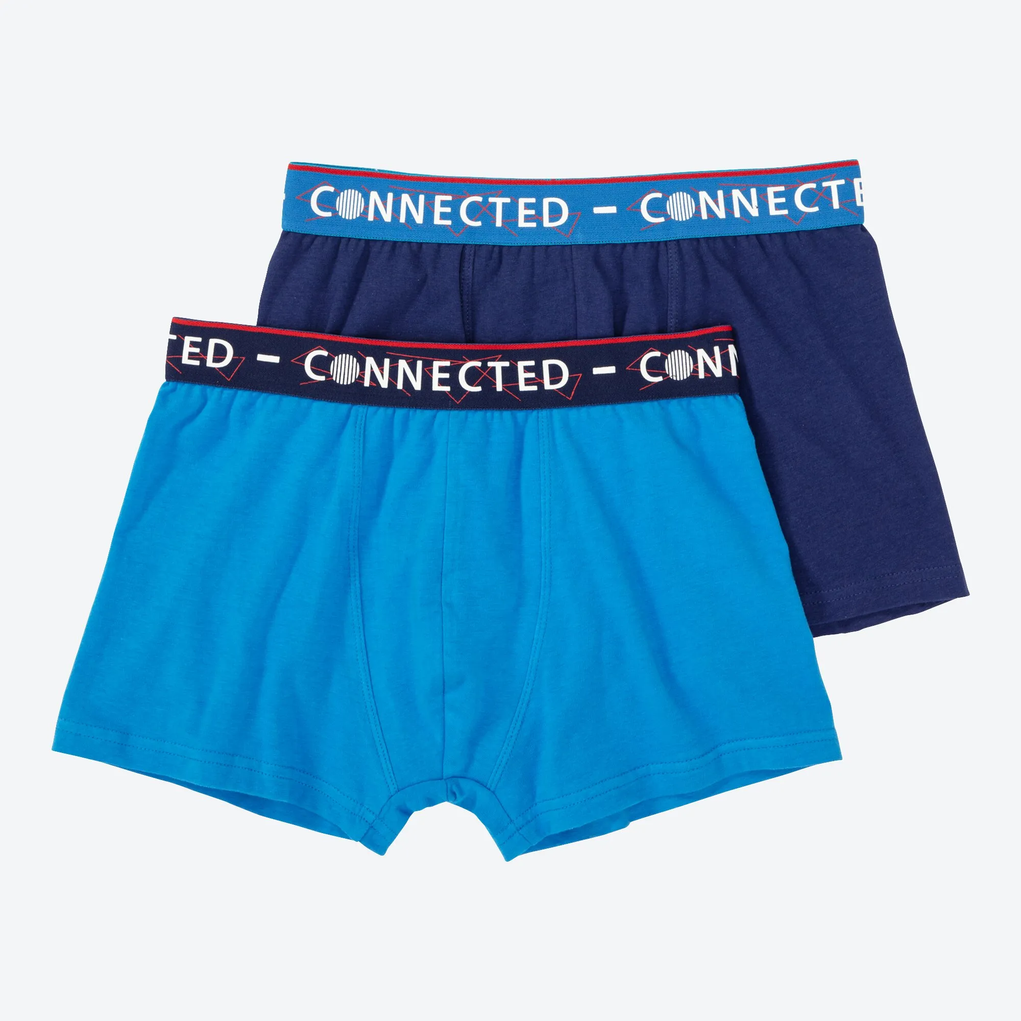 Jungen-Retroshorts mit Schriftzügen, 2er-Pack