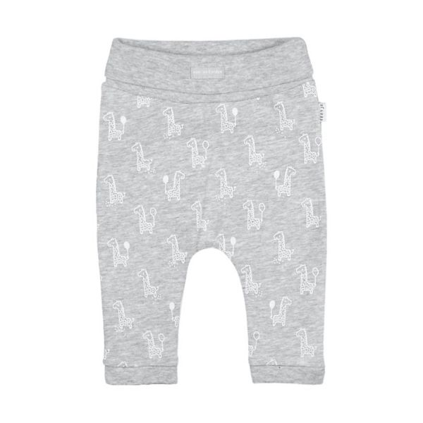Feetje AOP Giraffe Broekje Grijs Melange Mt. 44