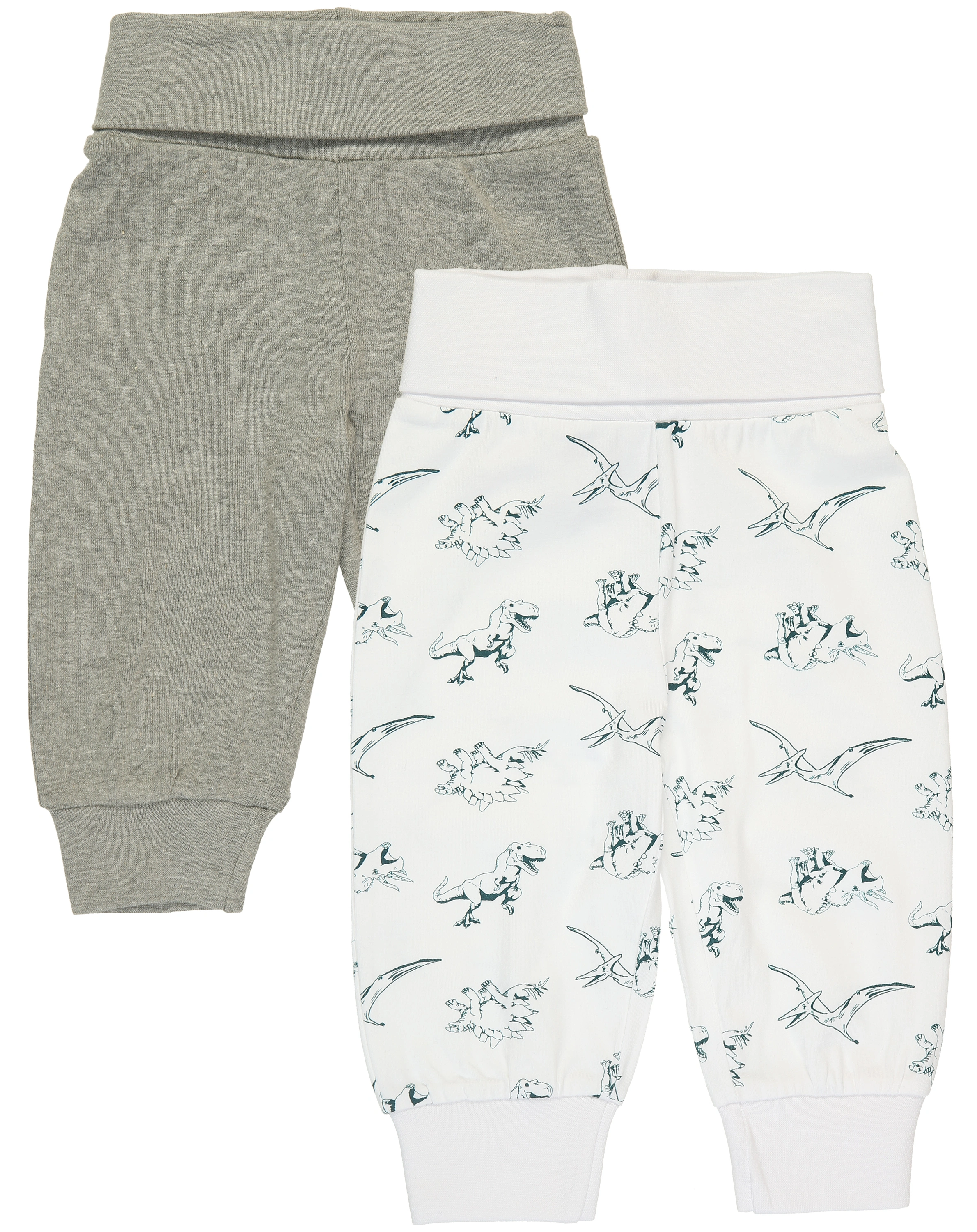 Schlupfhose EASY DINO 2er-Pack in weiß/grau