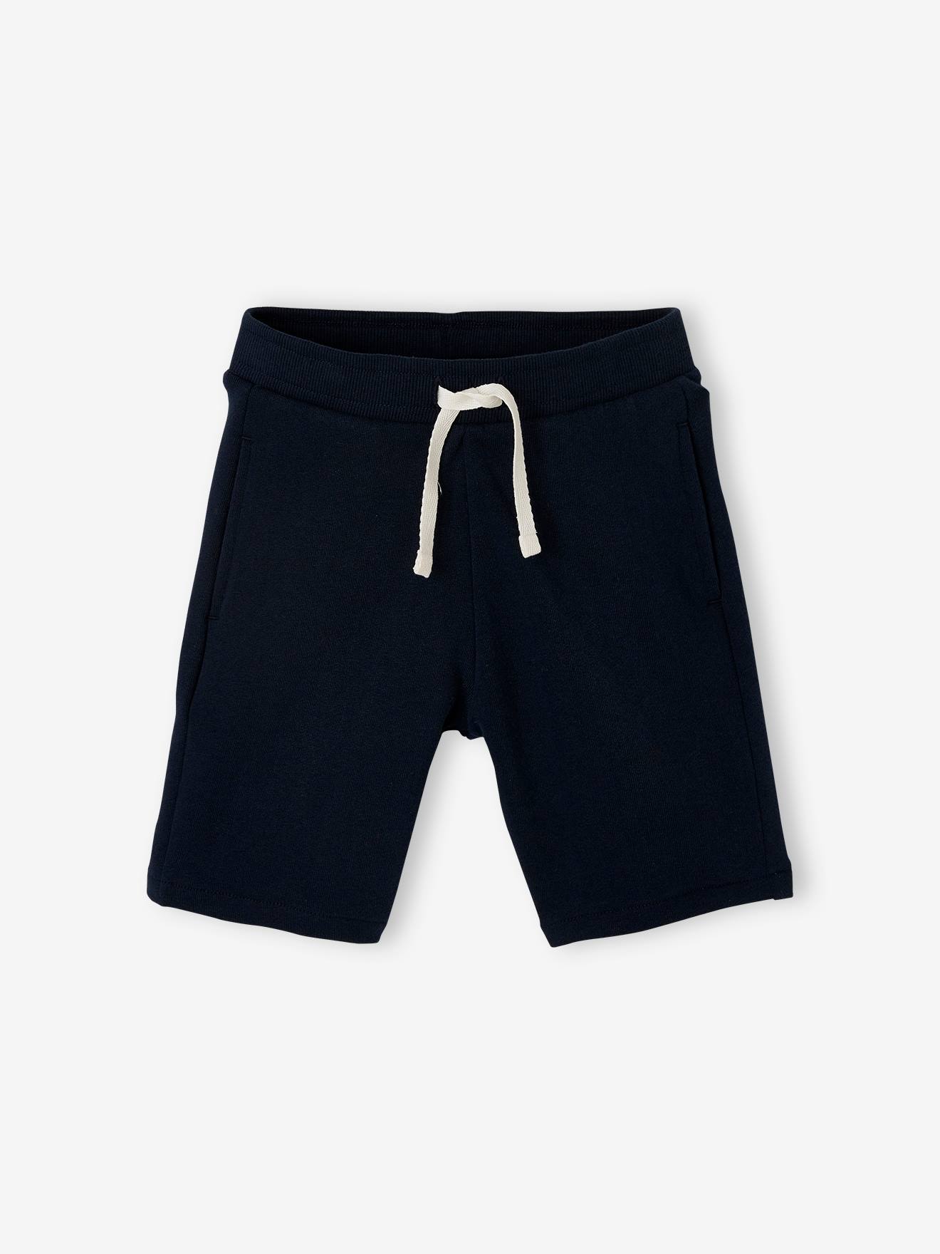 Conjunto de 2 bermudas de lã polar bicolor pretas/multicoloridas para meninos