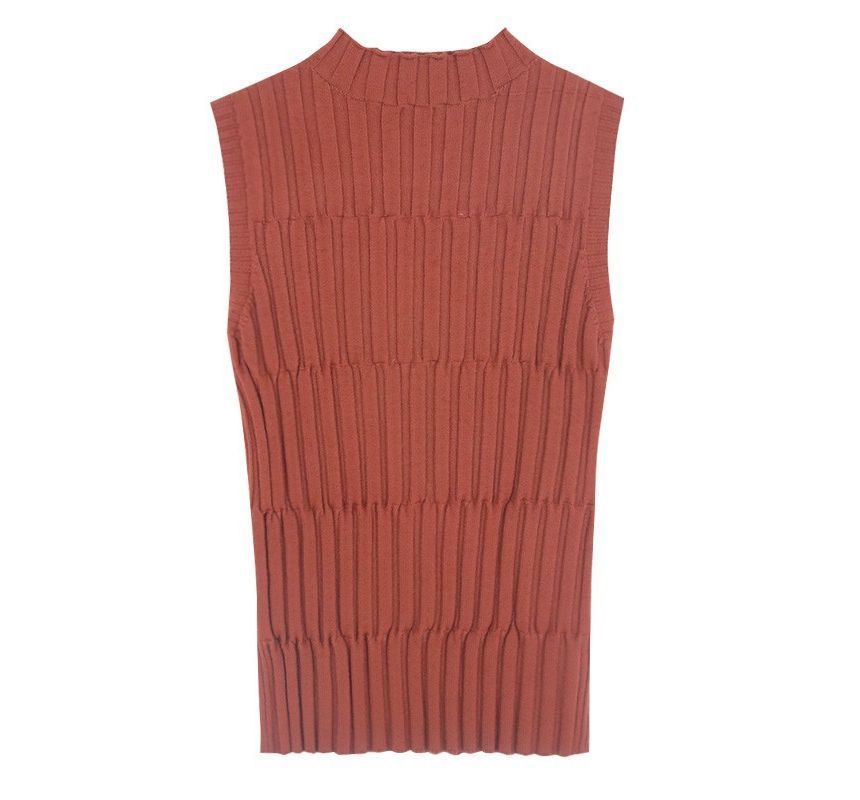 Onipixiy - Tanktop met geribbelde hals en lage hals