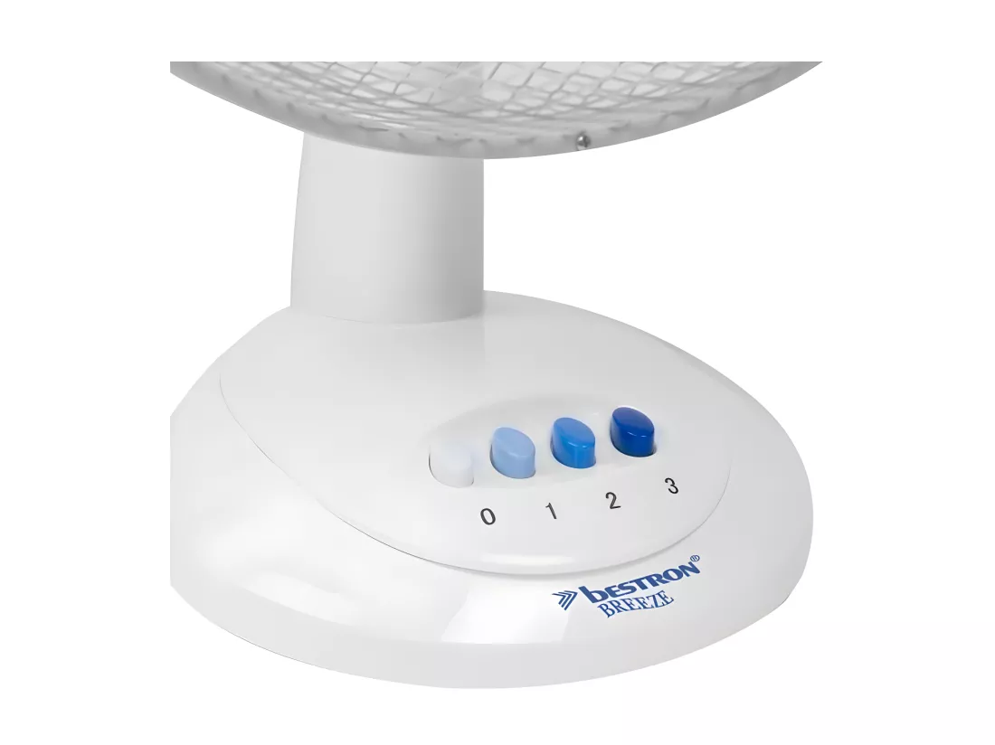 BESTRON Ventilateur de Table - Panier 35cm - Blanc - 40W - Debit dair 40,24,20m3/min. Vitesse de lair 2,49m/sec - Sonore: 49,3 d