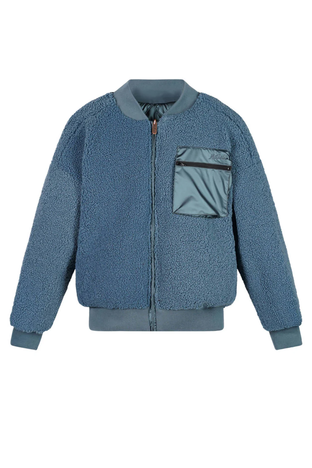 NoBell’ teddy reversible bomberjack blauw