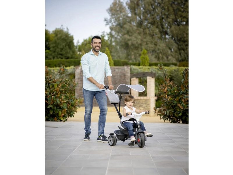 Smoby Dreirad Baby Driver Grau 3-in-1 Dreirad mit Sicherheitsfunktionen