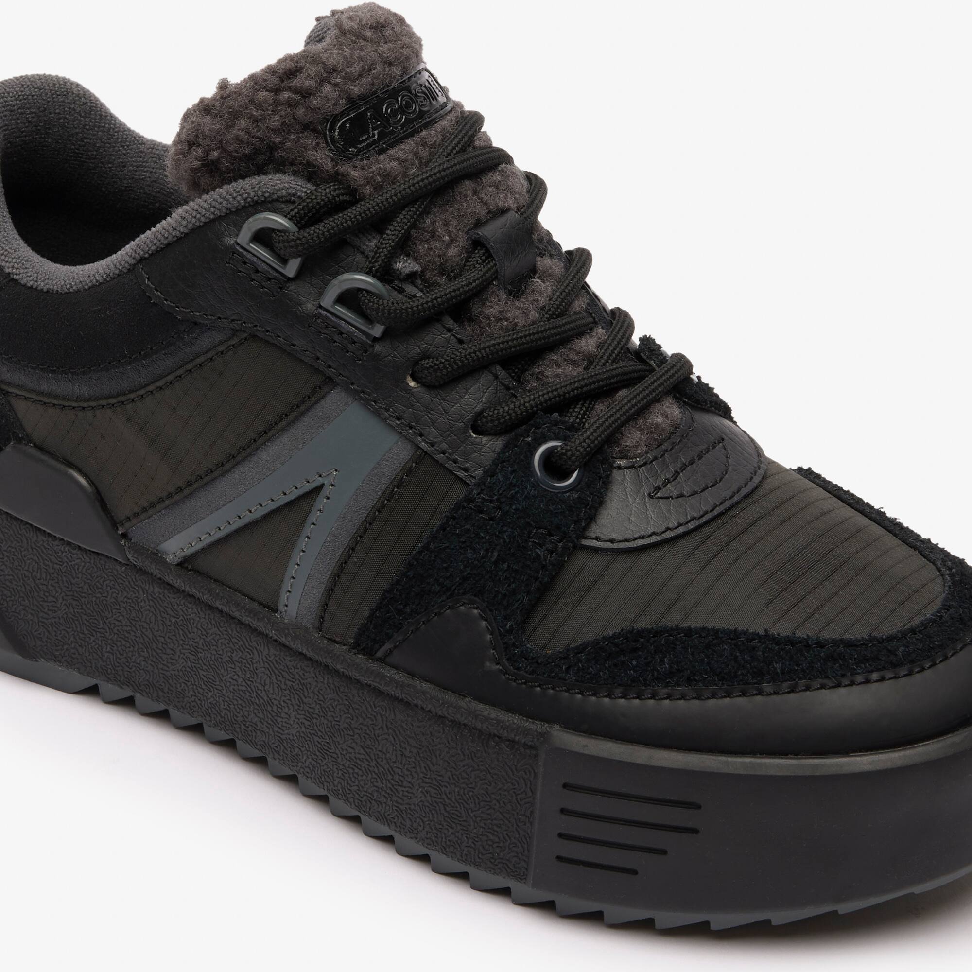 Damen Winter-Outdoor-Sneakers L002 aus Leder Outdoor - Schwarz - Lacoste - Damen
