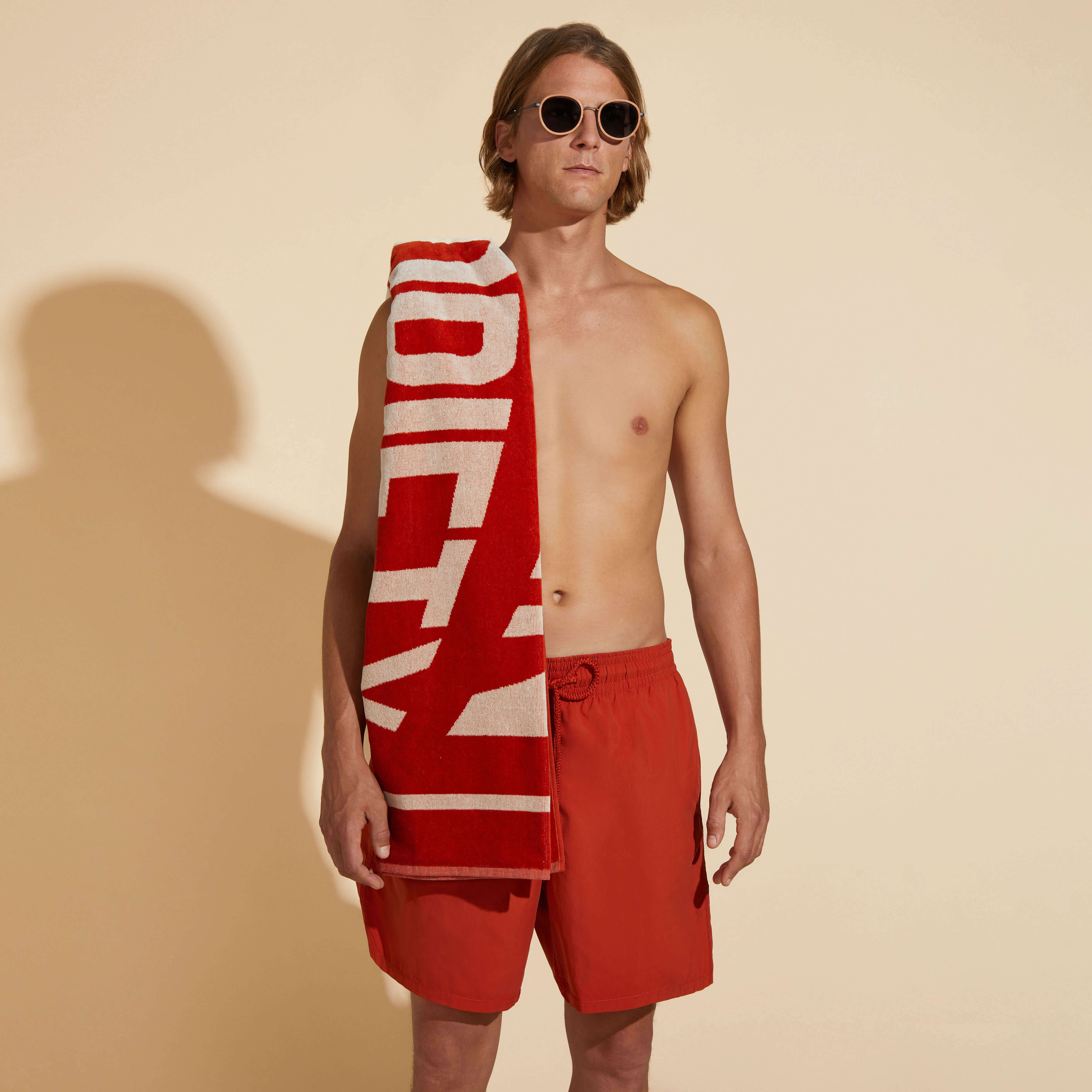 Serviette en coton organique unisexe uni - Vilebrequin x Highsnobiety | Site Vilebrequin | SANZ3200
