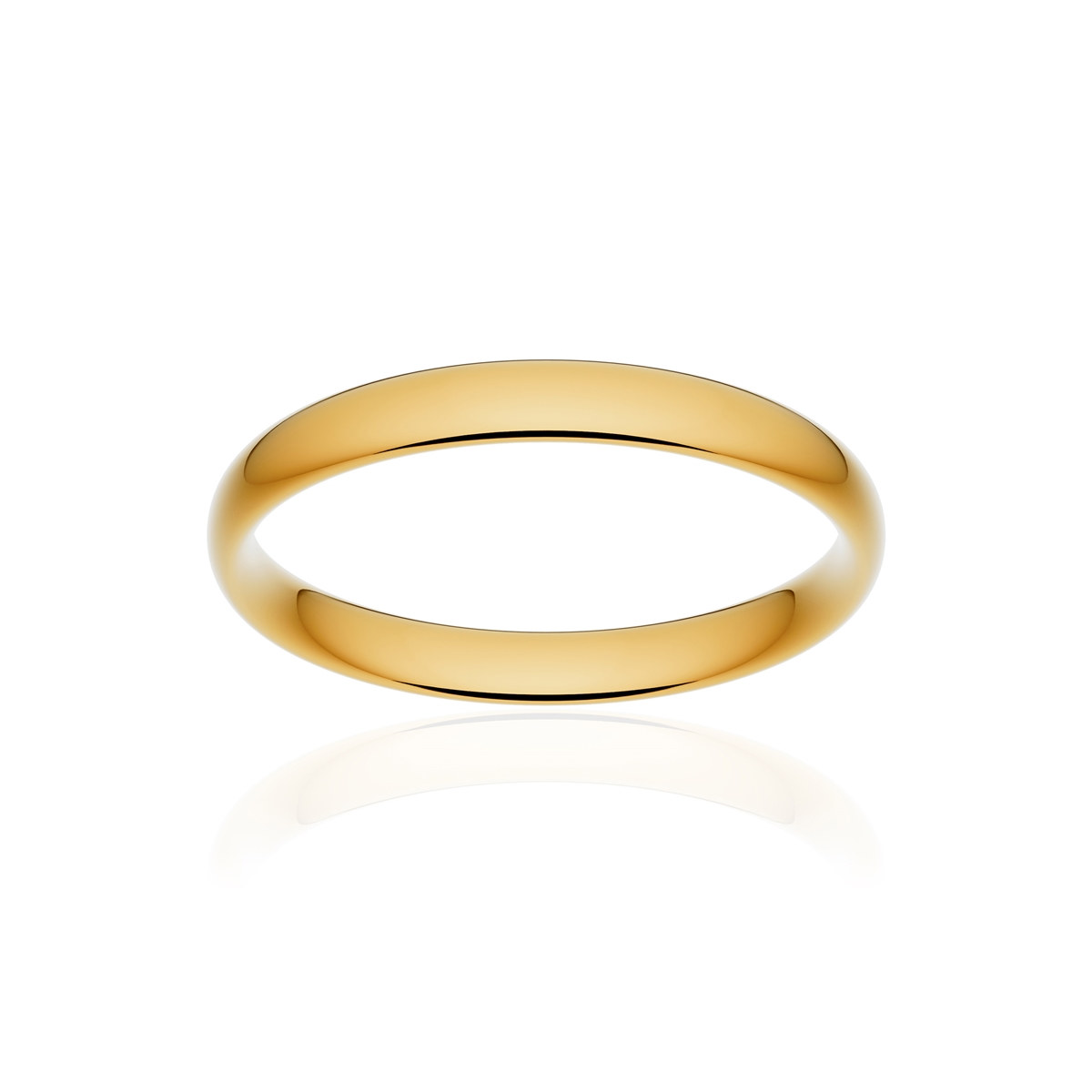 Alliance or 375 jaune poli demi-jonc confort 3mm