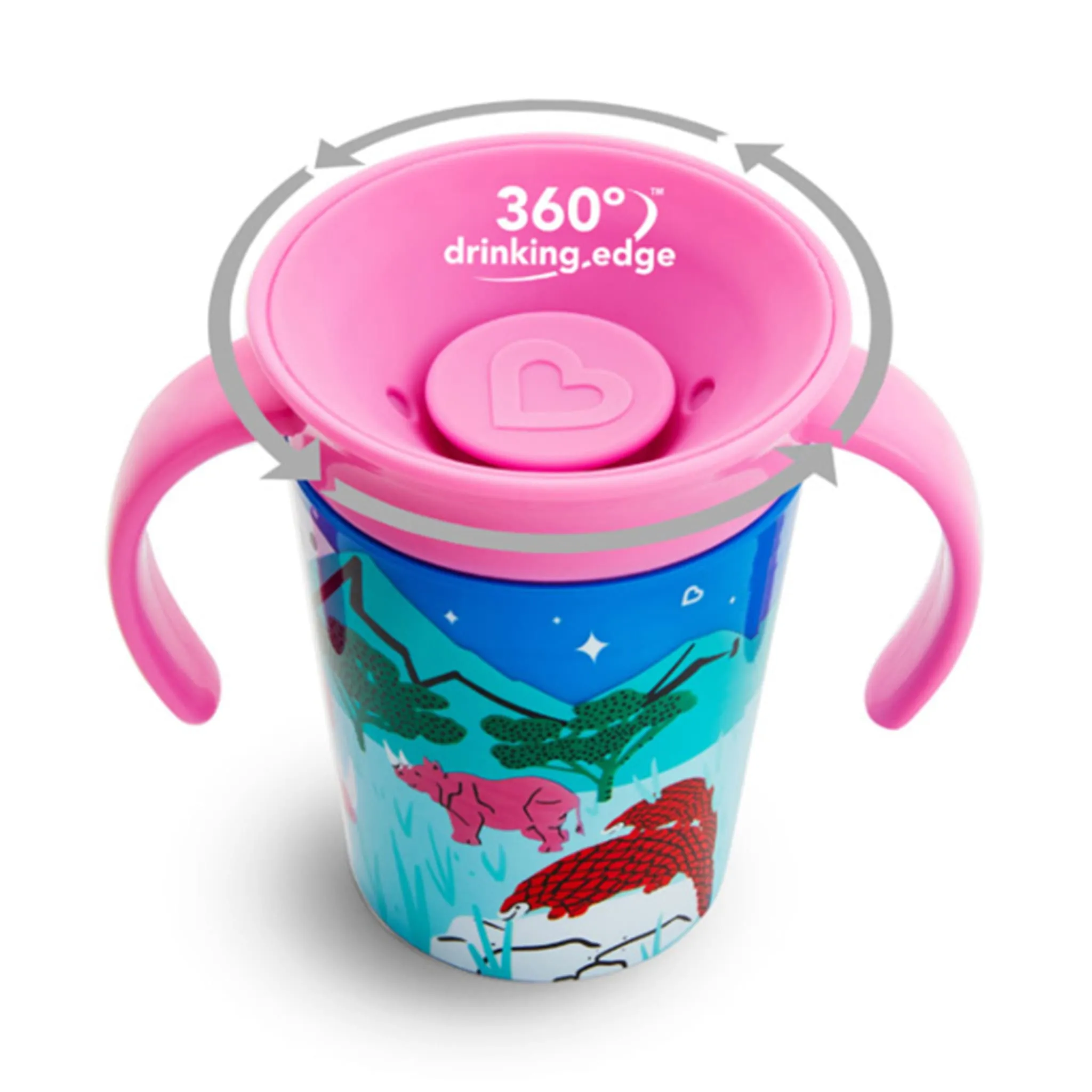 Munchkin Verre Miracle® 360° WildLove 6oz Paquet de 2