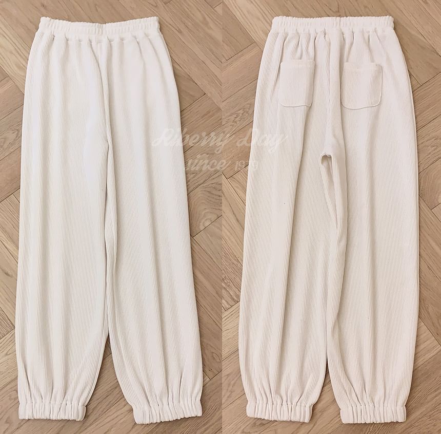 Glotto - Effen broek met trekkoord in de taille (verschillende ontwerpen)