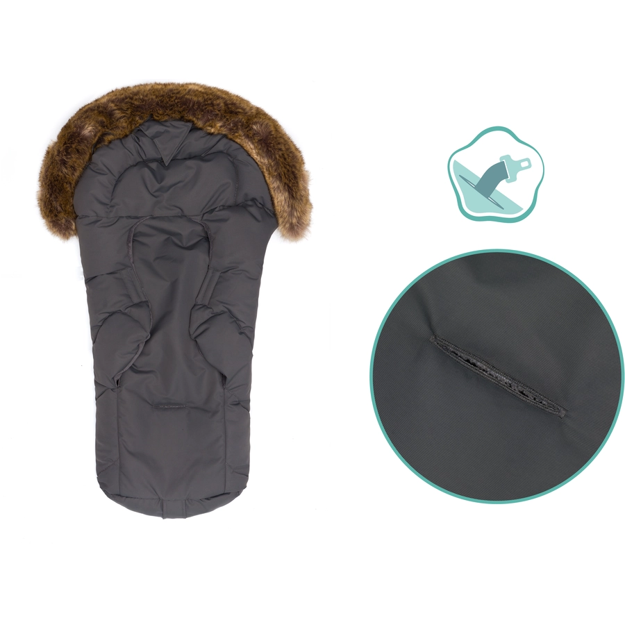 fillikid Winterfußsack Lhotse für Babyschale Grau