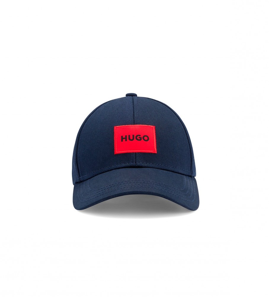 Etiqueta de boné HUGO azul marinho