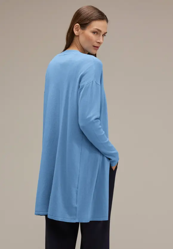 Langer Cardigan - gentle blue