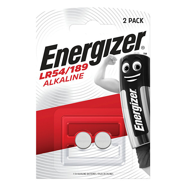 Piles boutons alcalines Energizer LR54 / 189, lot de 2