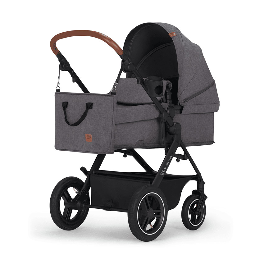 Poussette trio B-Tour gris foncé