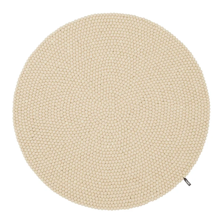 myfelt - Levi Filzkugelteppich, Ø 200 cm, beige