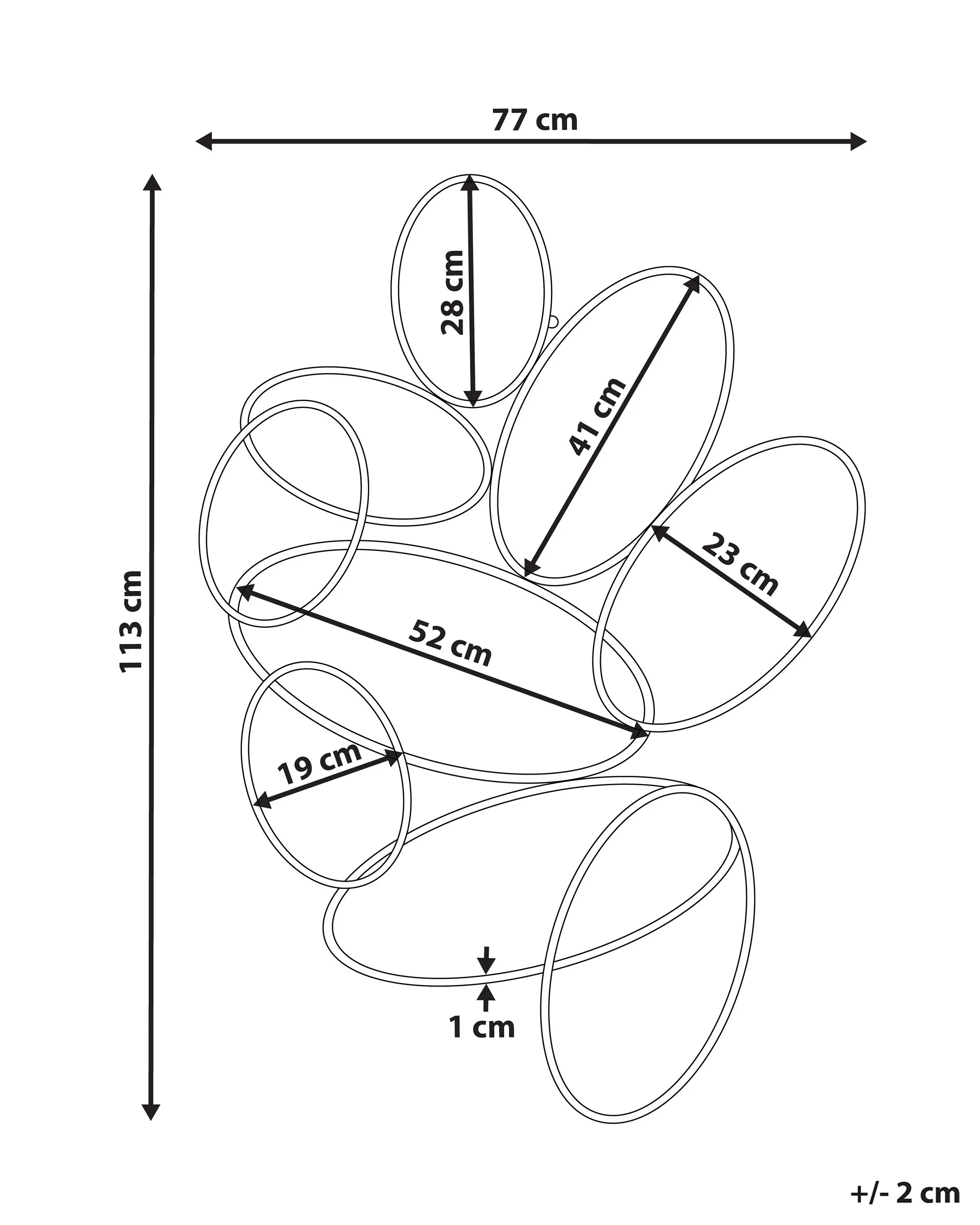 Wandspiegel DECIZE 113 cm 77 cm Metaal Goud
