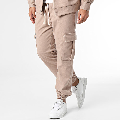 Ensemble Surchemise Et Pantalon Cargo Beige Taupe