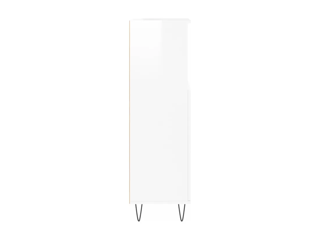 Armoire de salle de bain blanc brillant 30x30x100 cm