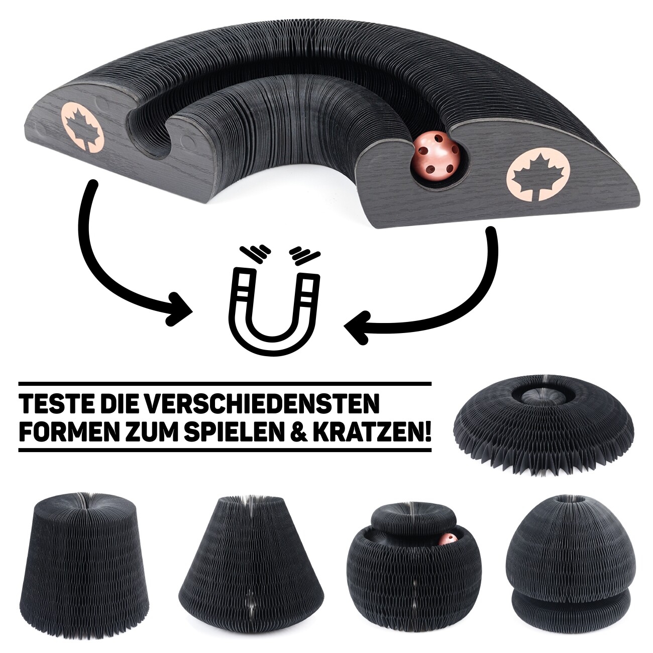 Canadian Cat Company Champi - Kratzpappe mit Spielbällen