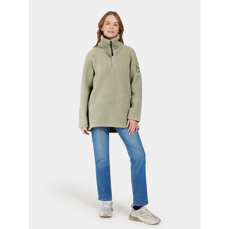 Didriksons Marina Wns Half Zip Wilted Leaf