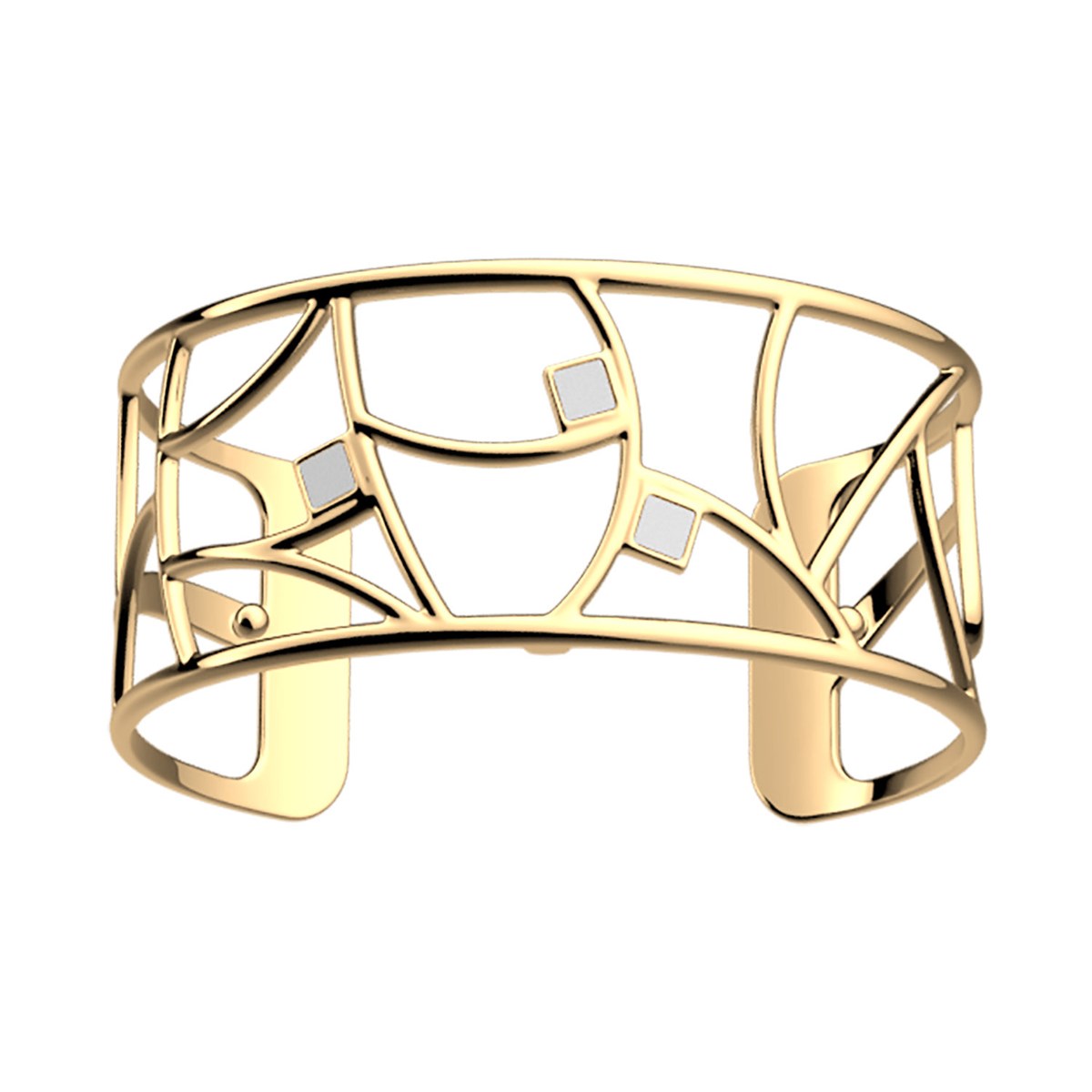 Bracelet jonc Les Georgettes Charleston argenté 25mmCollection Les Précieuses