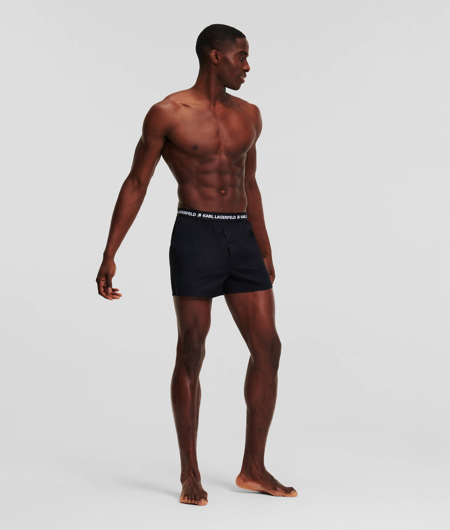 SHORT BOXER TISSÉ AVEC LOGO KARL - LOT DE 3