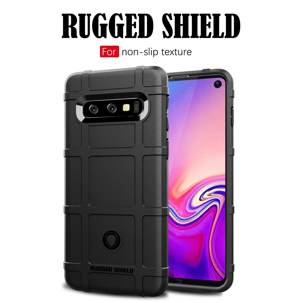 Samsung Galaxy S10 Outdoor Gummi Schutzhülle Anti-Shock - Schwarz