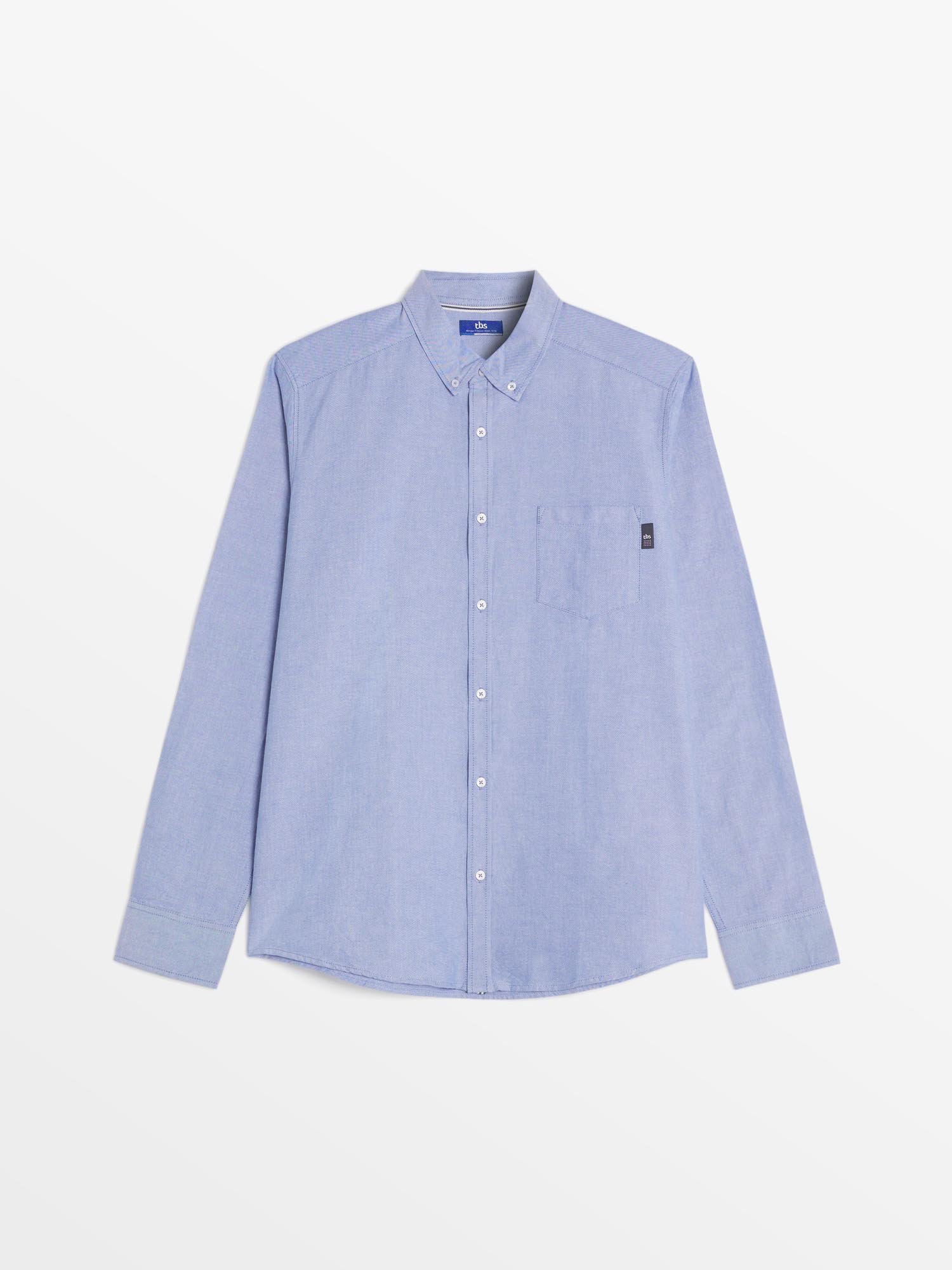Chemise Homme Manches Longues Bleu