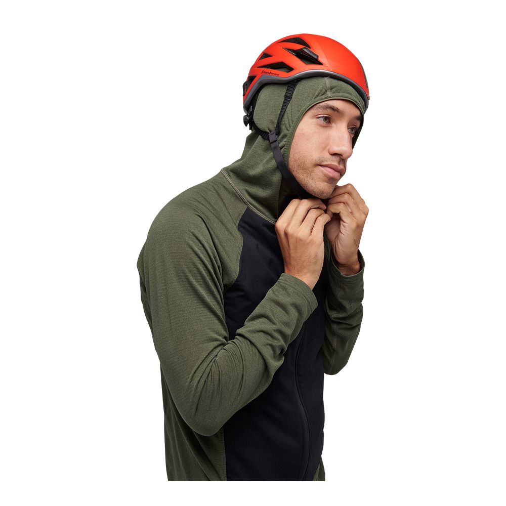 Black Diamond COEFFICIENT LT HYBRID HOODY - Sweat Homme tundra/black