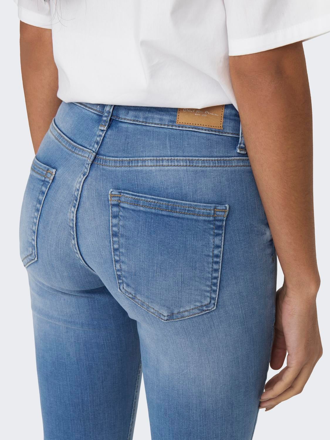 ONLBLUSH Mittlere Taille Skinny Fit Jeans Light Medium Blue Denim