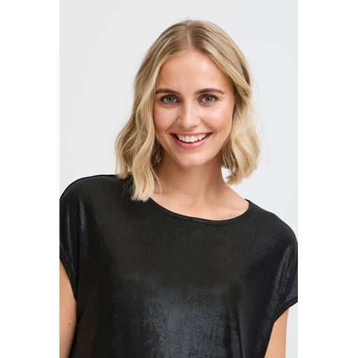 Fransa Franny T-shirt, Black Mix, XXL