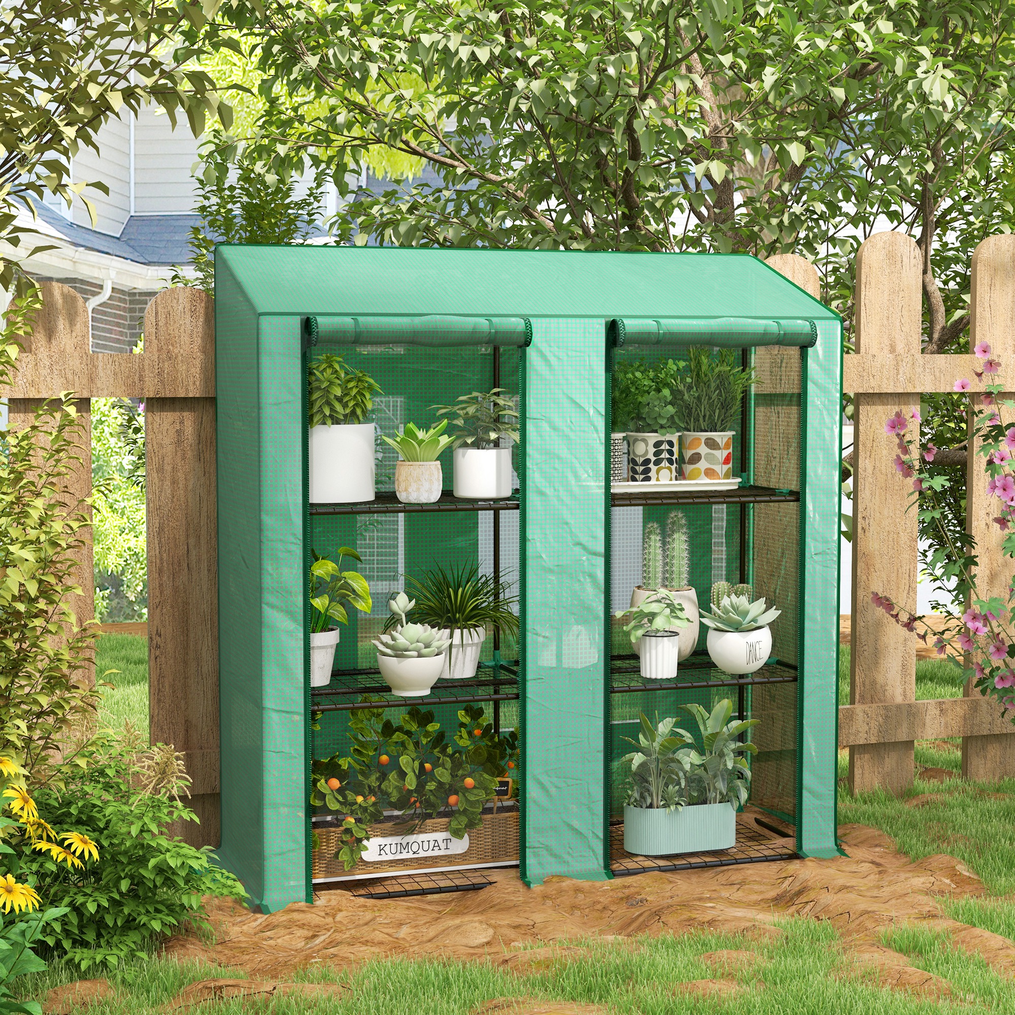 Estufa de jardim Outsunny Green