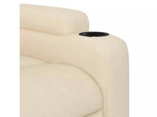 Fauteuil inclinable électrique Crème Tissu