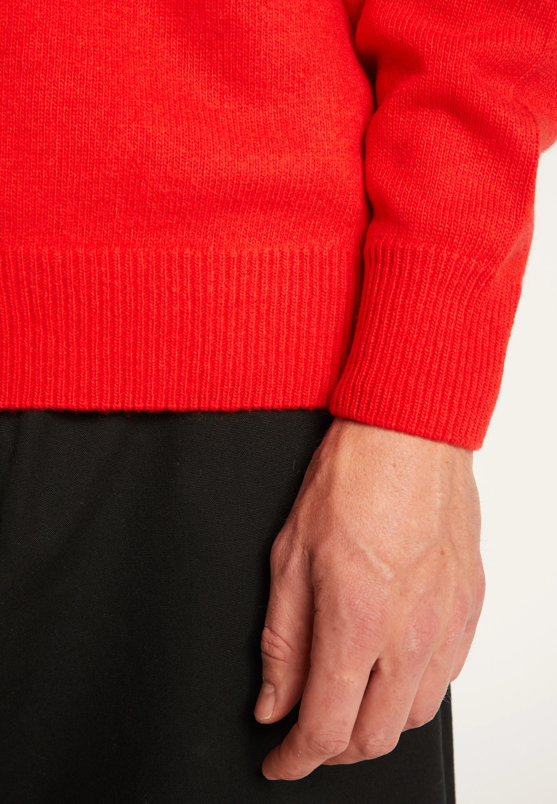 THOMAS - Pull col rond en laine mérinos | Rouge