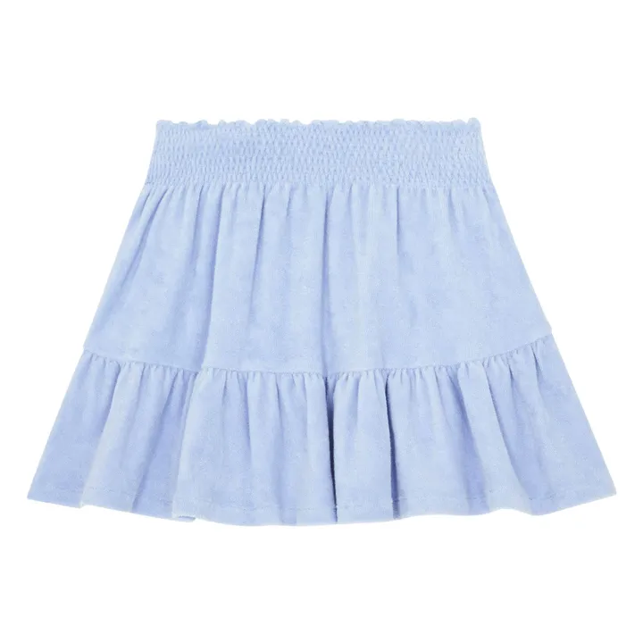 SMALLABLE BASICS Jupe Courte Smock éponge Bio | Ice blue