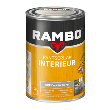 Rambo pantserlak interieur transparant zijdeglans greywash 1,25 l
