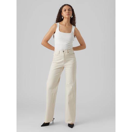 Vero Moda Tessa Højtaljede Jeans, Ecru, W34/L34