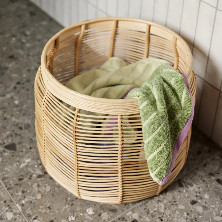 Hübsch Interior - Luna Aufbewahrungskorb, Rattan natur (2er-Set)