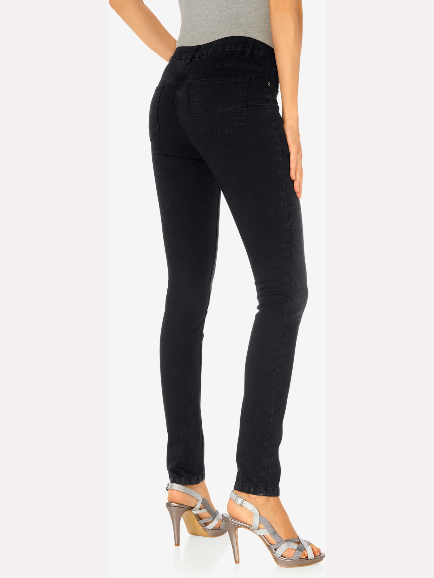 Jeans effet ventre plat coupe skinny tendance