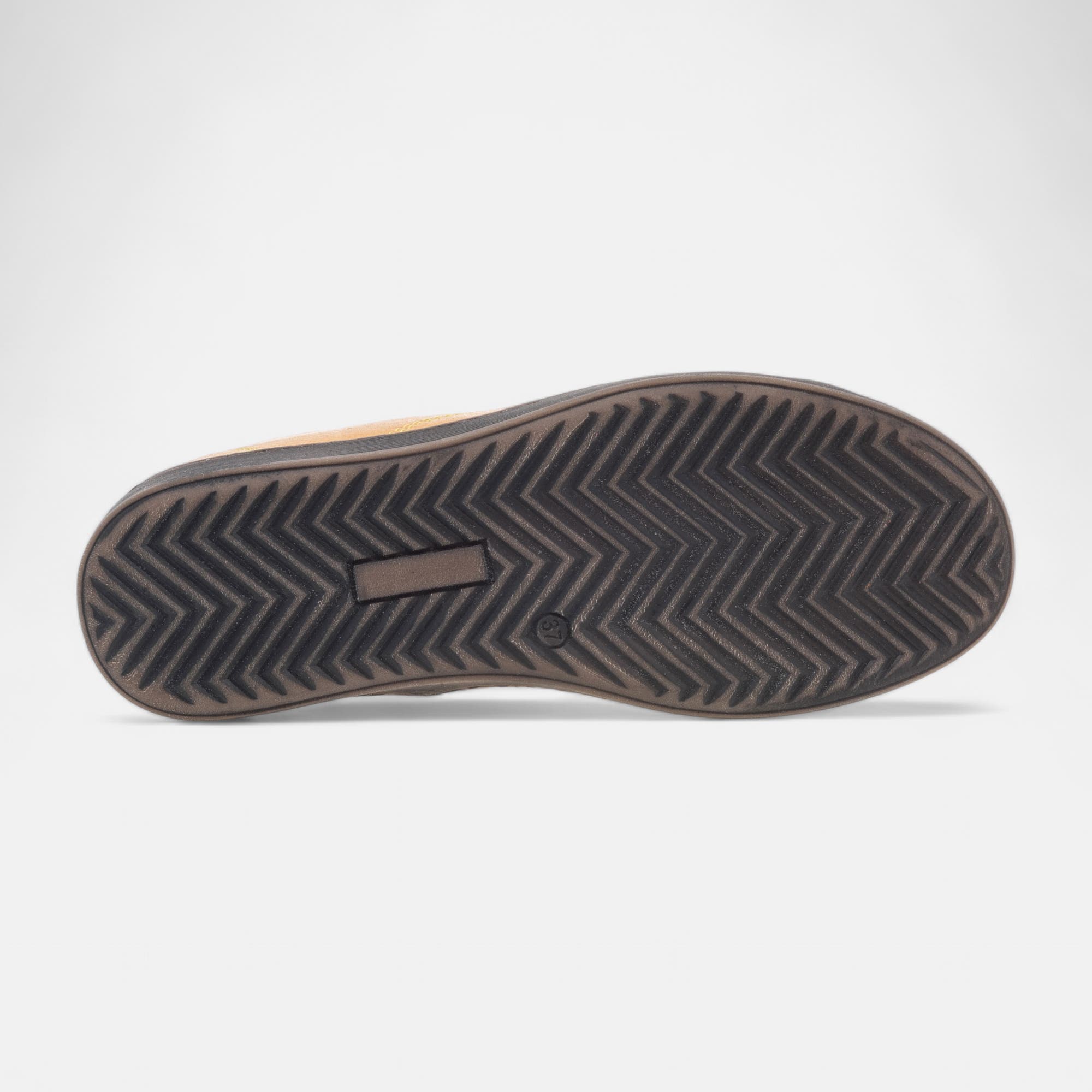 Baskets hautes Femme en cuir jaune