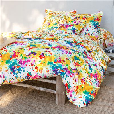 Linge de lit à fleurs et multicolore - BECQUET CRÉATION