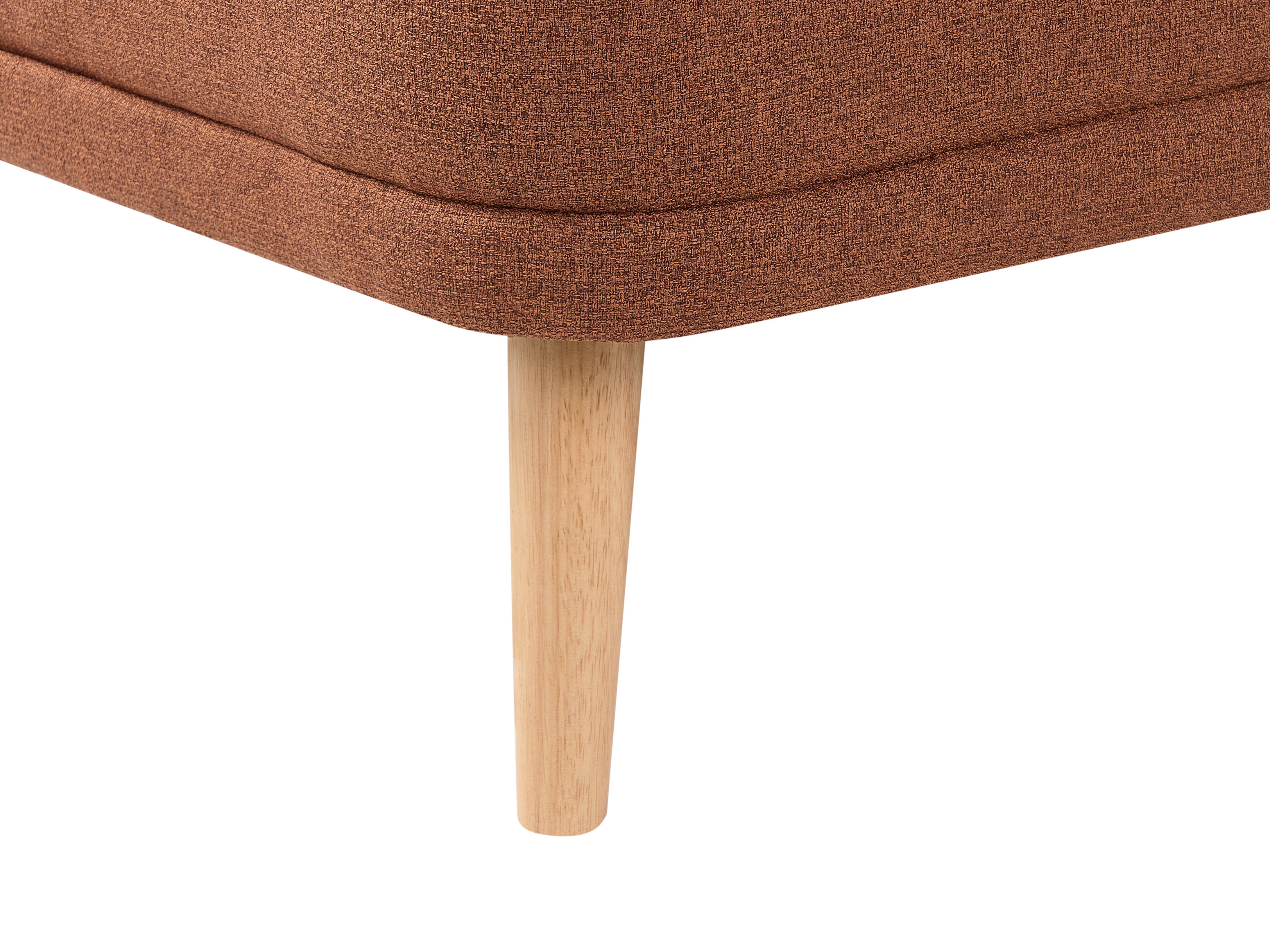 Rechtszijdige chaise longue TANLAY Stof Goudbruin